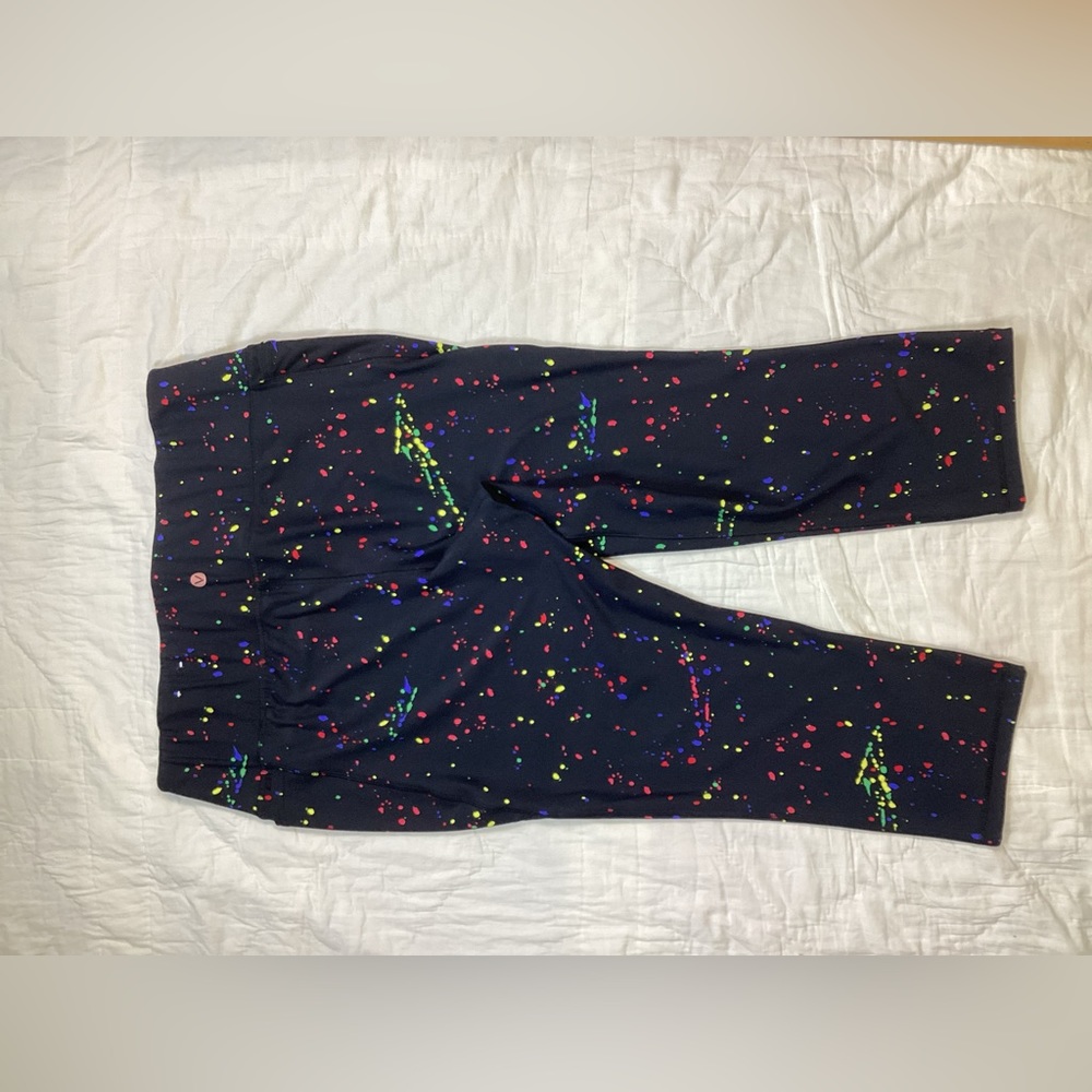 Livi Active Paint Splatter Crop Leggings Black 18/20 - Picture 7 of 8